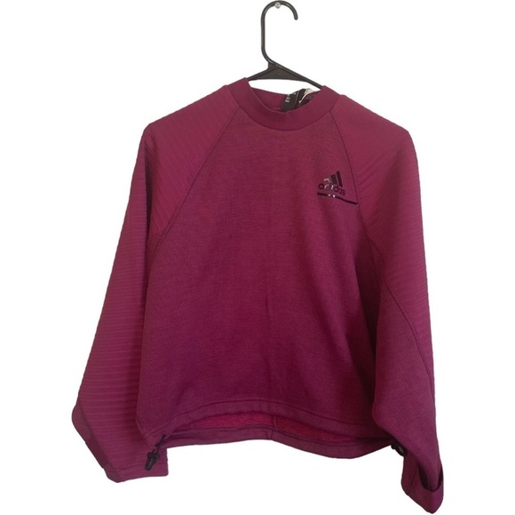 Adidas Women's Z.N.E Athletics Crew Cold.RDY, Power Berry, - Picture 4 of 15